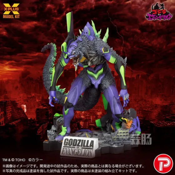 PLEX推出《哥吉拉大戰新世紀福音戰士》EVA初號機「G」覺醒形態 拼裝模型